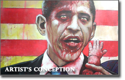 Pictured: could Obama be a zombie?