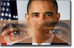 Pictured: Obama's suspicious, sexual stare.