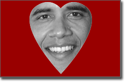 Pictured: Obama being a totally rad early Valentine.